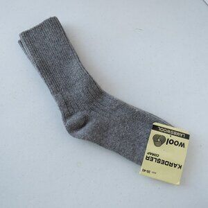 Lambswool Gray Unisex Crew Socks size 35 – 40 Cardesler Corap